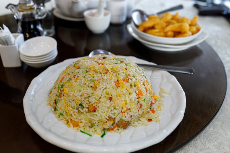 Chinese Style Egg Fried Rice Stock Image - Image of meal, carrot: 223463069