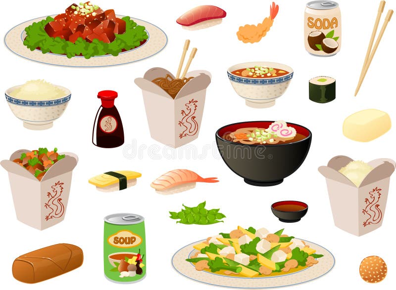 Chinese take out boxes stock illustration. Image of carrot 44998414