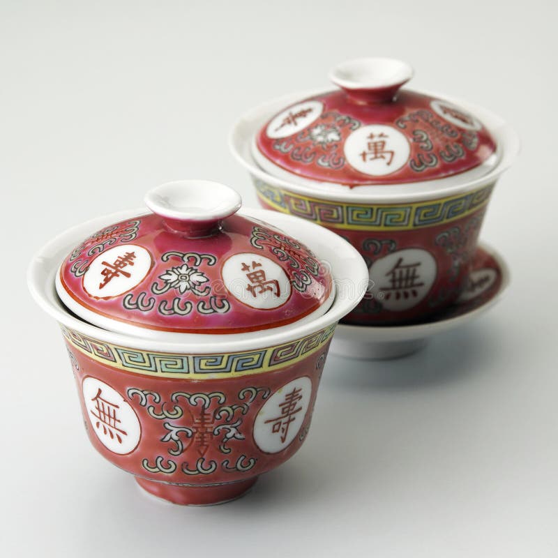 Chinese tea cup with lid stock photo. Image of full, food 12952652