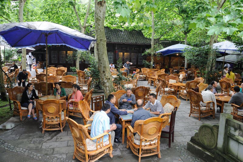 Chinese tea house in Chengdu,China.