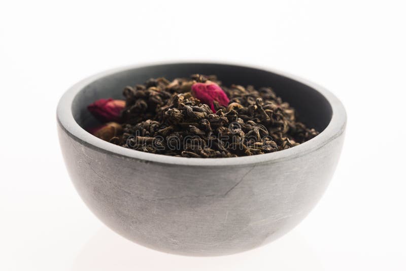 Chinese tea with rose buds stock photo. Image of bloom 71947762