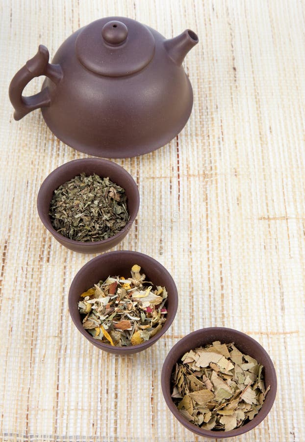 Chinese Tea Set and Herbal Teas Stock Image Image of ingredient