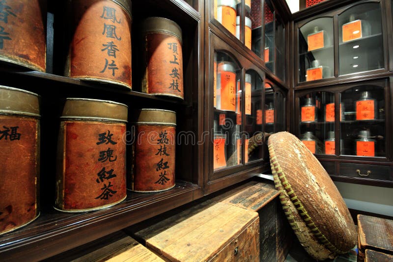 Chinese tea shop stock photo. Image of wood, chinese 18540518