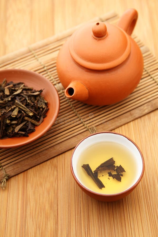 Chinese tea time stock image. Image of brown, bamboo 32394635