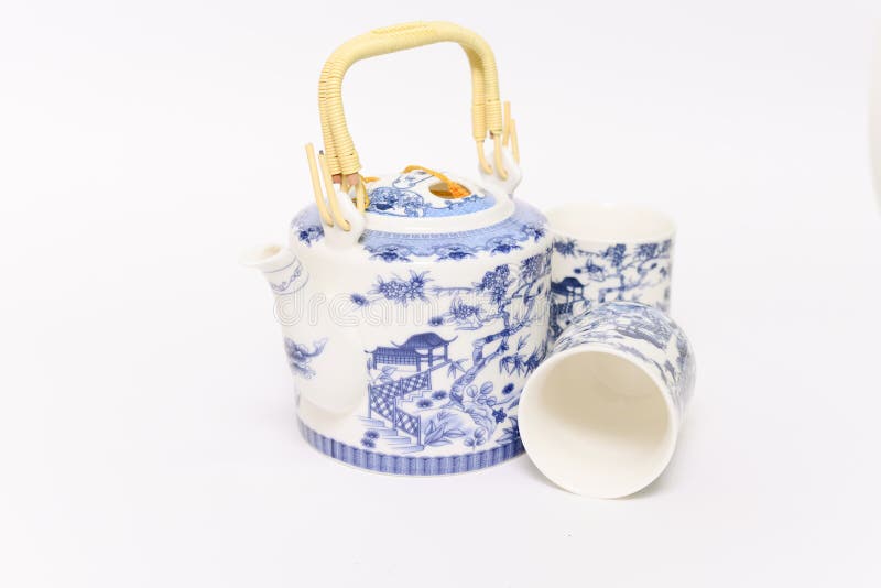 Chinese Teapot set stock image. Image of breaktime, white 43288703