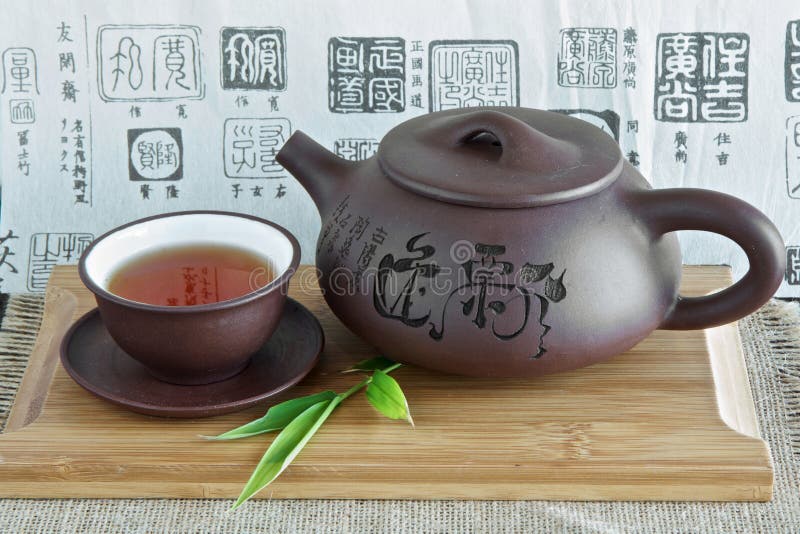 Chinese teapot and tea