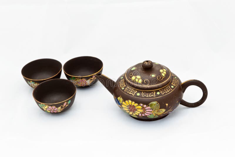 Chinese teapot with tea cup