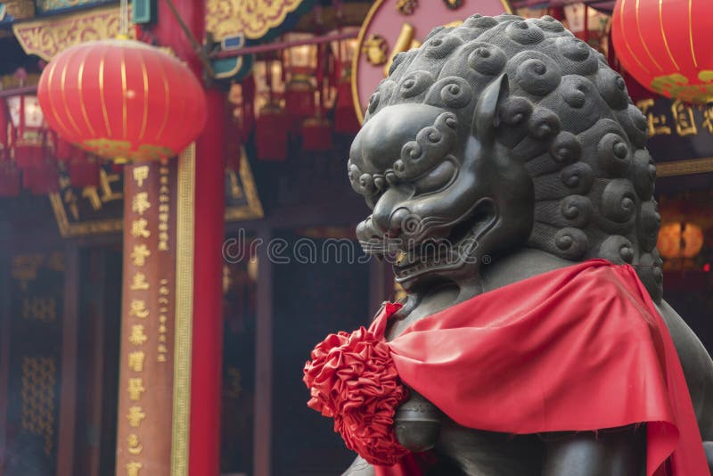 Chinese temple in Hong Kong, China