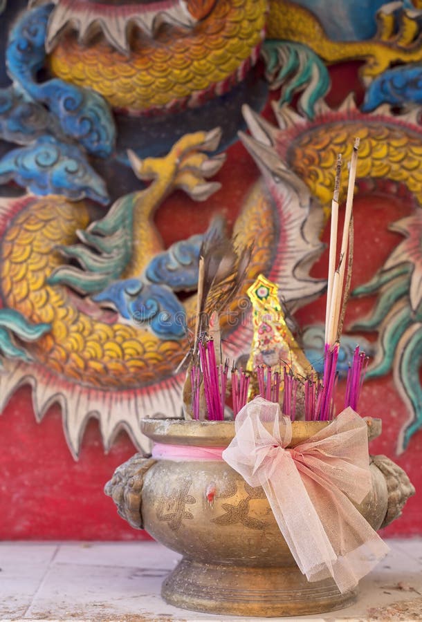 Chinese temple incense stock photo. Image of sculpture 17119700