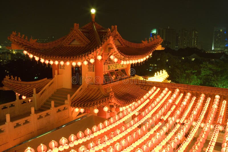 Chinese Temple at Night