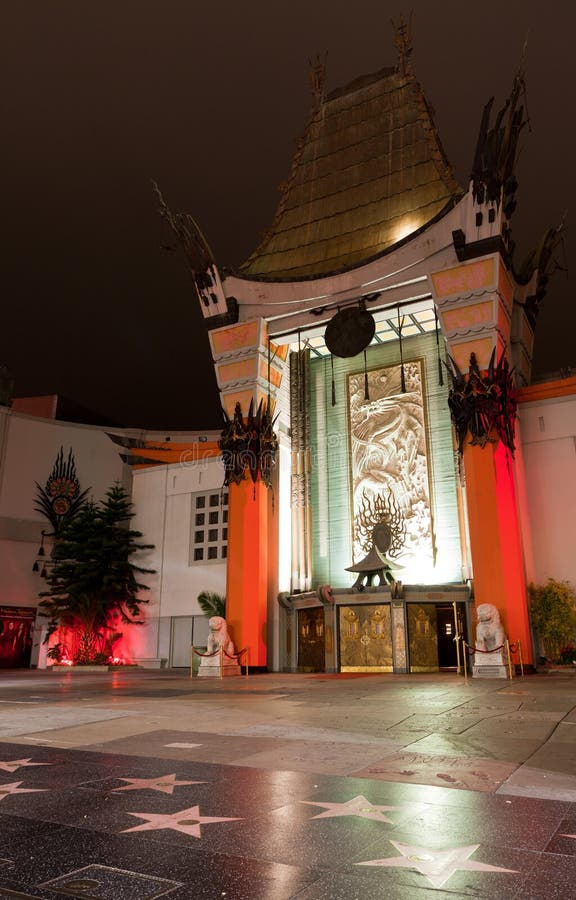 Graumans Chinese Theater at Night Editorial Photography Image of