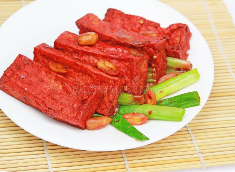 Chinese Tofu Dish stock image. Image of rice, sauce, placemat - 17623903
