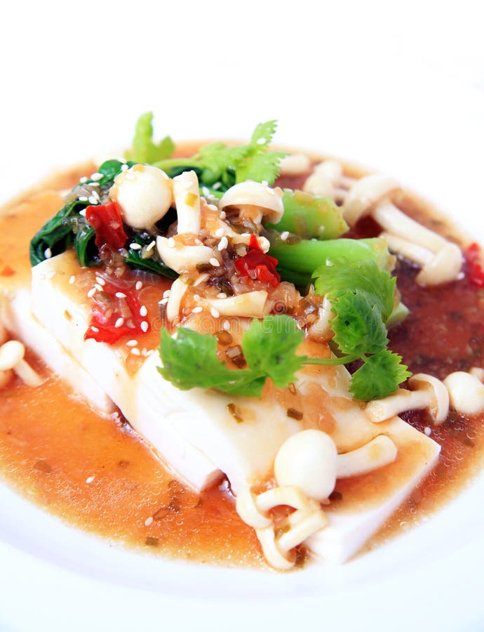 Chinese tofu with xo sauce stock image. Image of asia 22294369