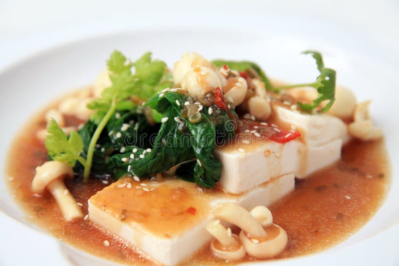 Chinese tofu with xo sauce stock image. Image of asia 22294369