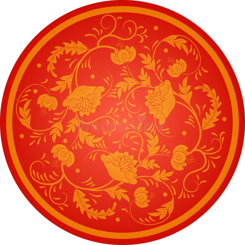 Chinese Traditional Flower Pattern, Beauty Stock Vector Illustration