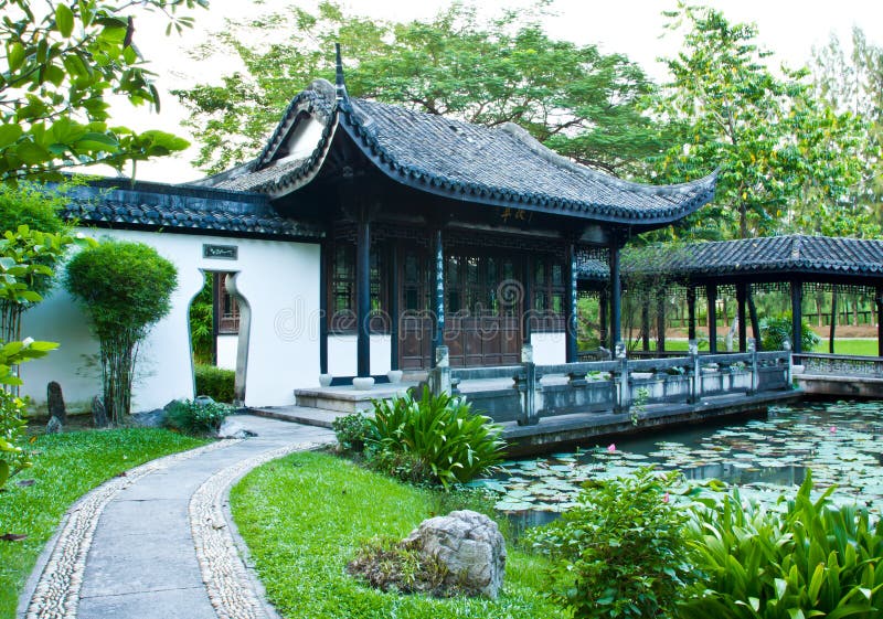 Chinese Traditional House In Public Park Stock Photo Image 16635412