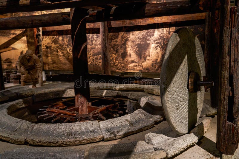 Chinese traditional large mill machinery and equipment royalty free stock images