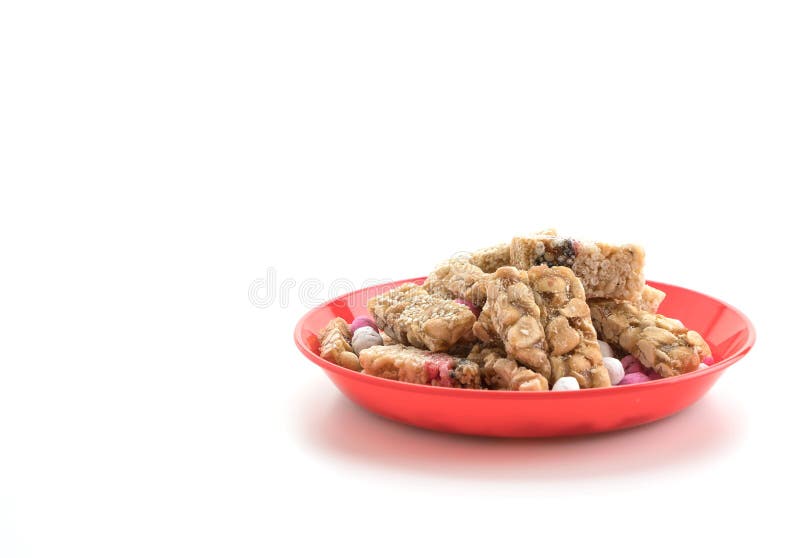 Chinese Traditional Snack Peanuts and Sesame Candy Bars Stock Image