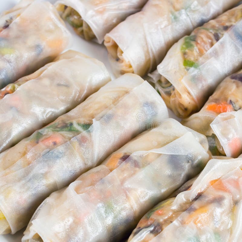 Chinese Traditional Spring Rolls Food Stock Image Image of rice