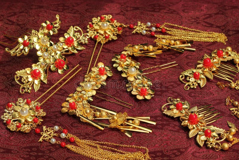  S Jewelry For Girls, Chinese Classical Gold Color