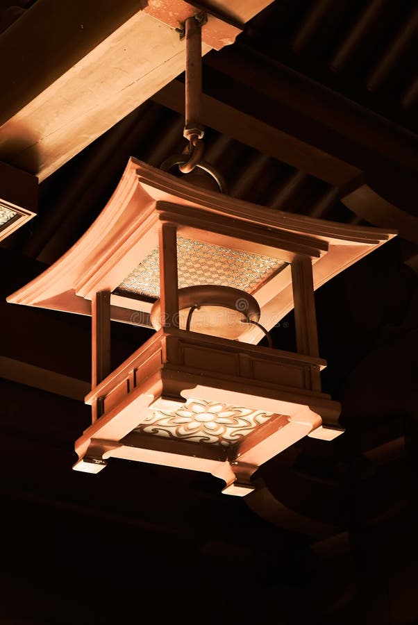 Chinese Traditional Wooden Lamp at the Celling Stock Photo - Image of ...