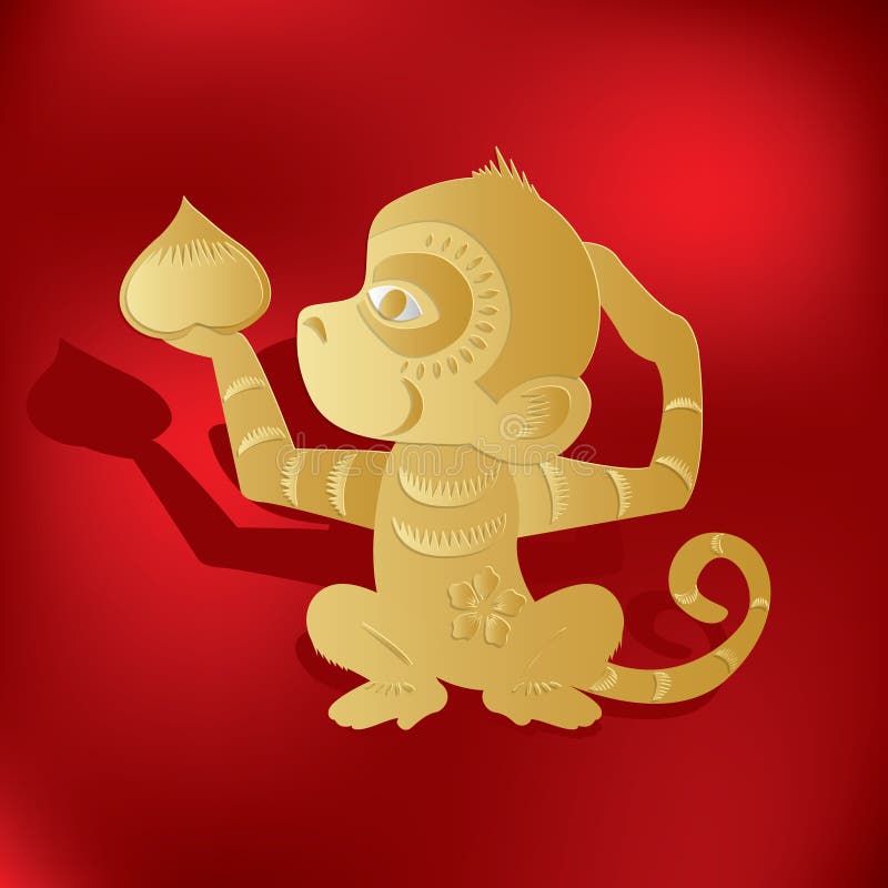 Chinese zodiac MONKEY stock vector. Illustration of astrology 84788795