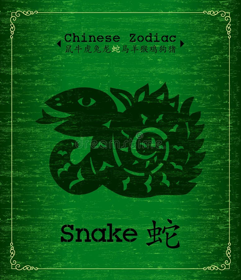 Vector Chinese Zodiac - snake vector illustration Vector Chinese Zodiac - snake vector illustration