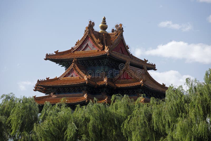 Chinesische antike Gebäude lizenzfreie stockfotografie