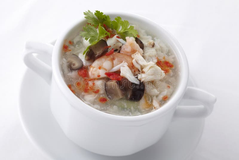 Chinesische Eisuppe mit Meeresfrüchten stockfotografie Chinesische Eisuppe mit Meeresfrüchten stockfotografie