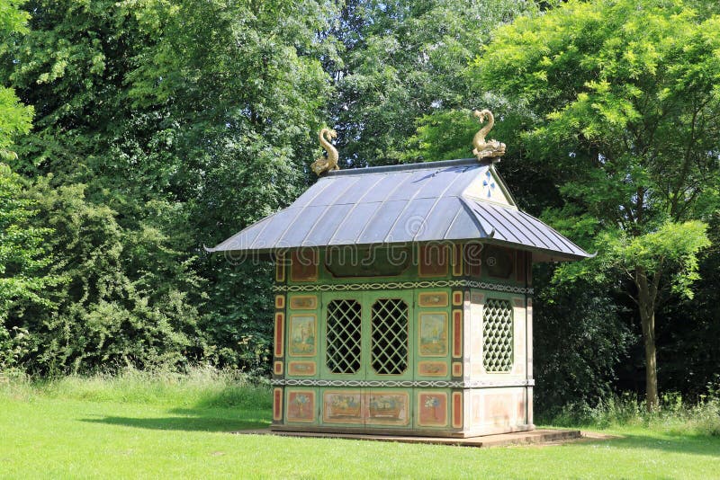 Chinesische Haus Lamport-Felder stockfotos Chinesische Haus Lamport-Felder stockfotos