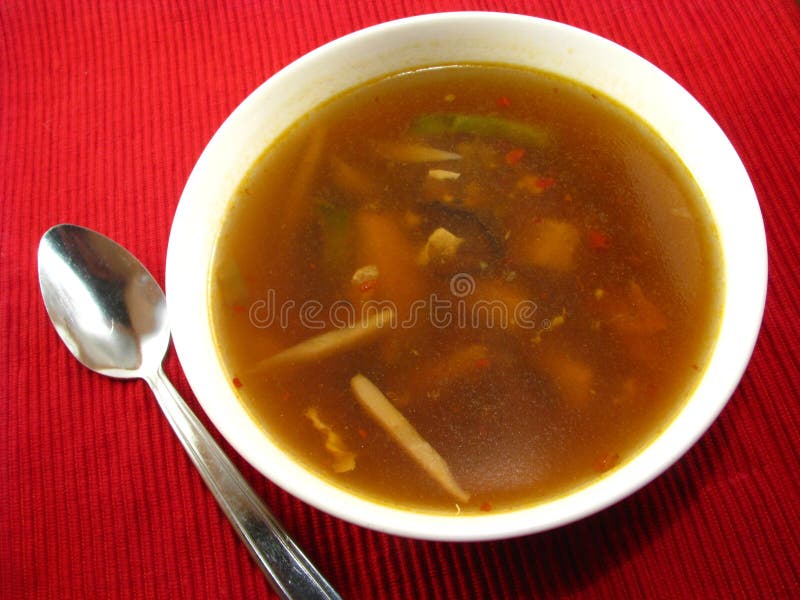 Chinesische heiße und saure Suppe lizenzfreies stockbild