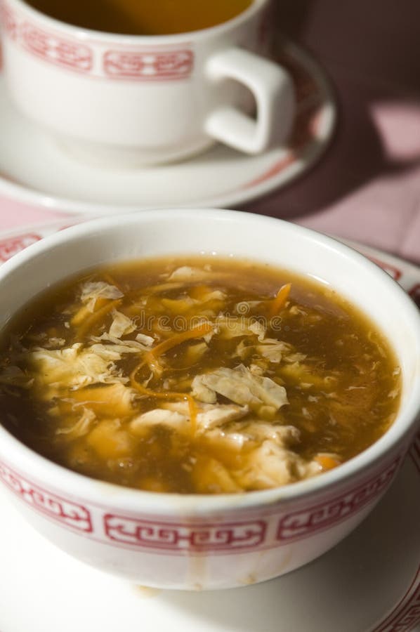 Chinesische heiße und saure Suppe lizenzfreies stockfoto