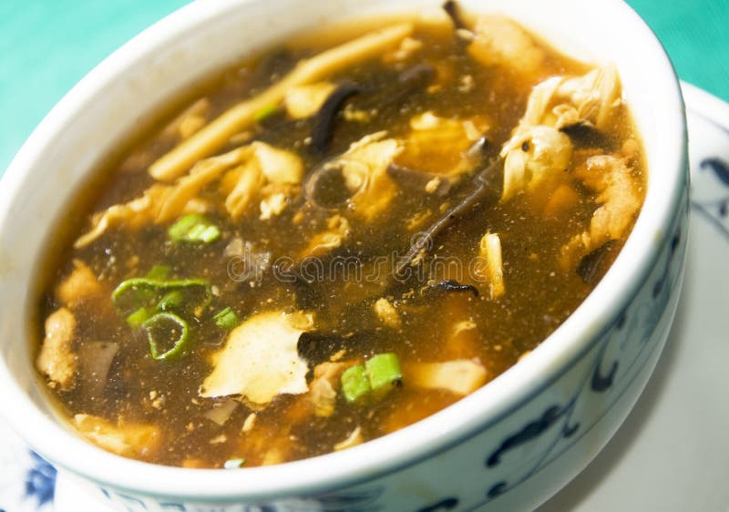 Chinesische heiße und saure Suppe lizenzfreie stockbilder