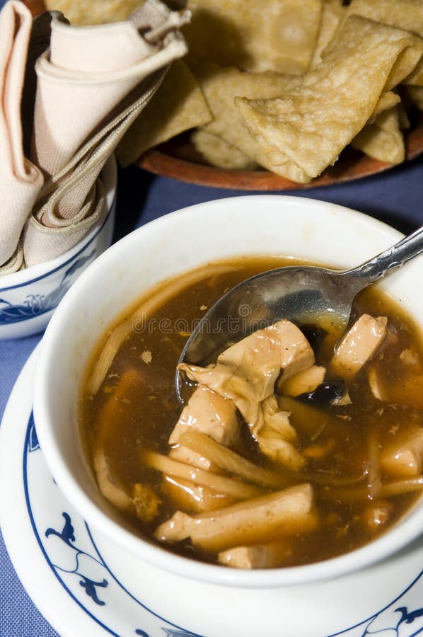 Chinesische heiße und saure Suppe stockfotografie