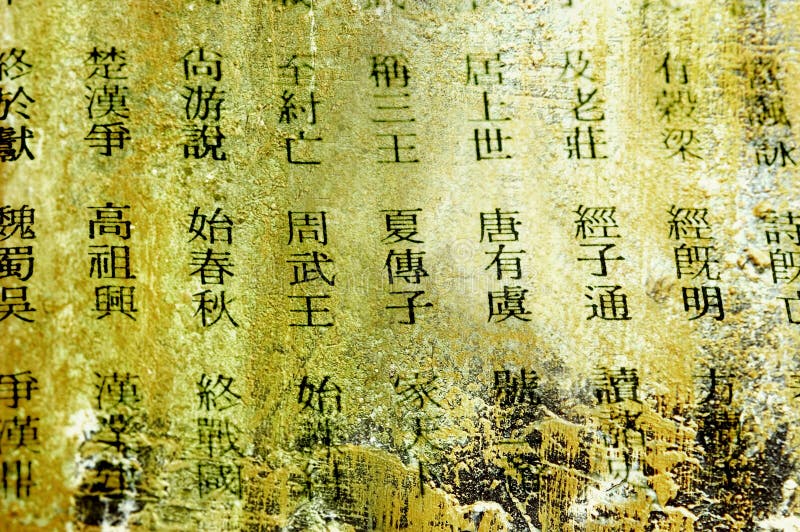 Ancient chinese words on grunge background. Ancient chinese words on grunge background