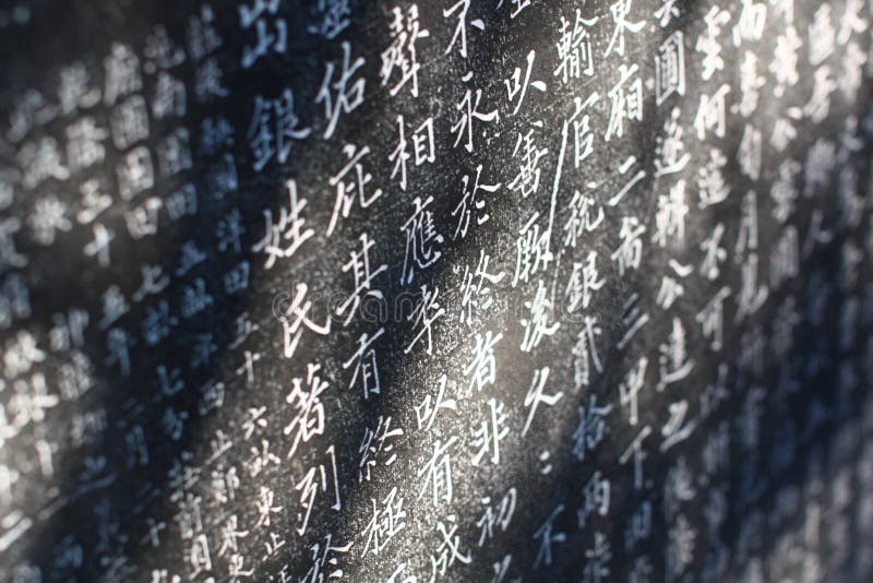 Chinesische Wörter stockfotos