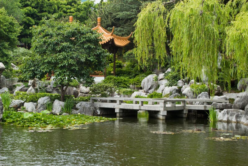 Chinesischer Garten, Sydney, Australien Stockbild - Bild von wasser