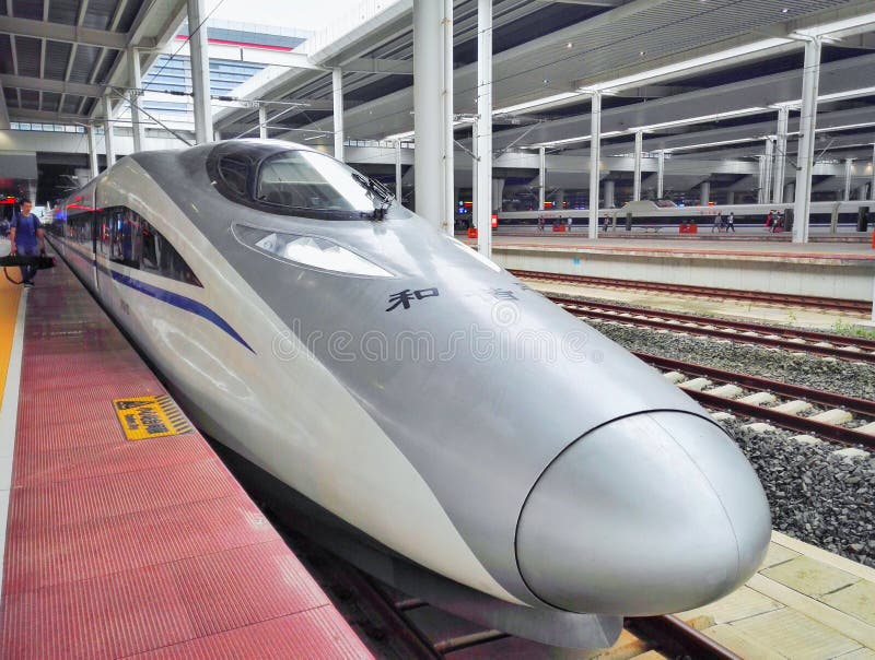 Chinesischer Hochgeschwindigkeitszug stockfotos Chinesischer Hochgeschwindigkeitszug stockfotos