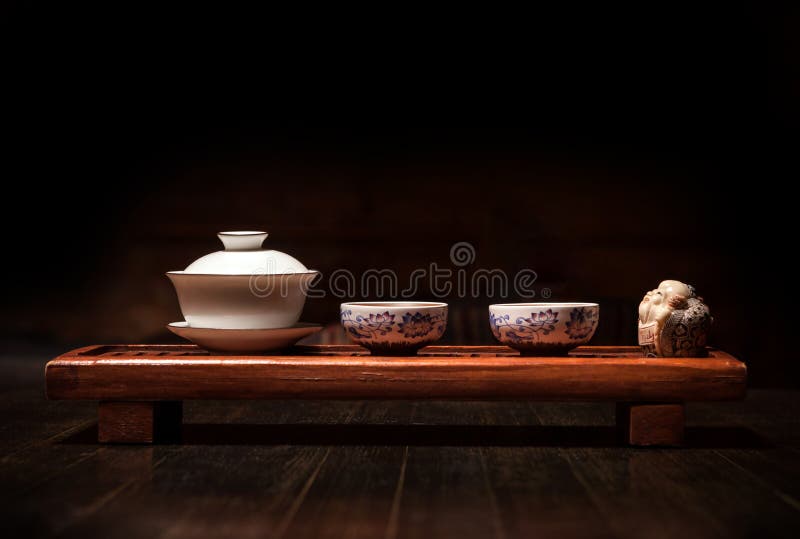 Chinesischer Teezeremoniesatz stockfoto Chinesischer Teezeremoniesatz stockfoto