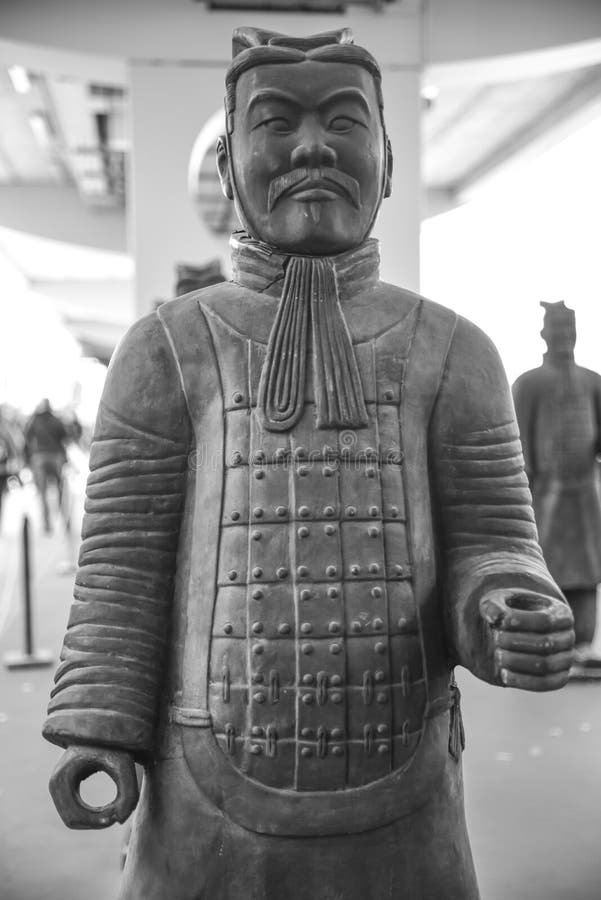 Chinesischer Terrakottasoldat Wiedergabe der berühmten Statuen O lizenzfreie stockfotos Chinesischer Terrakottasoldat Wiedergabe der berühmten Statuen O lizenzfreie stockfotos