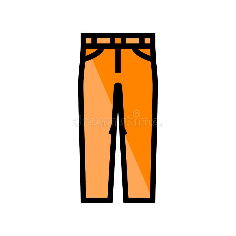 Chino Pants Clothes Color Icon Vector Illustration Stock Illustration ...