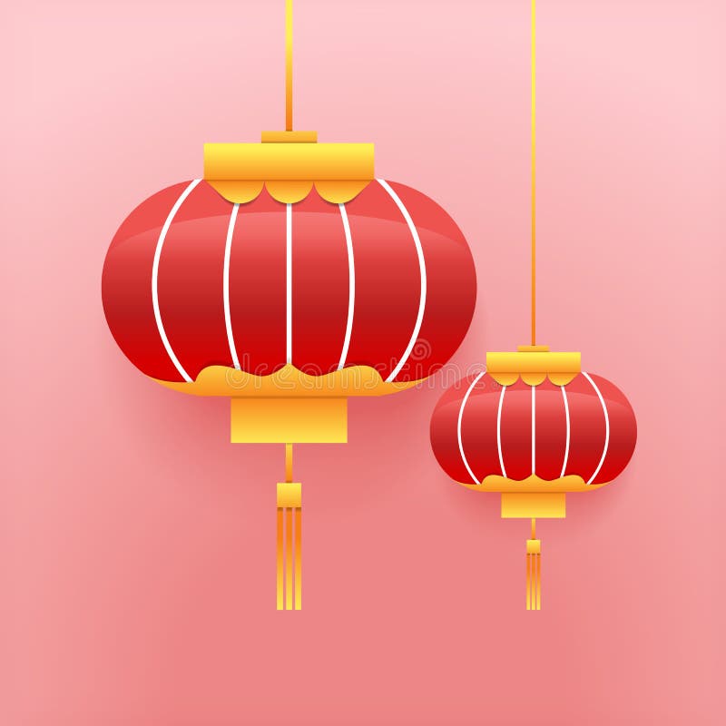 Chinois ou lanterne accrochante japonaise illustration stock