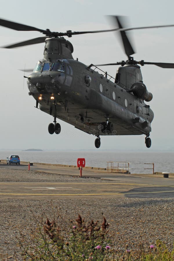 Chinook Helicopter Dock Landing Stock Image Image of vetrol, maritime