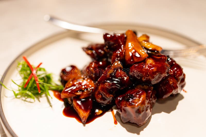 Chinse cuisine peking pork stock images