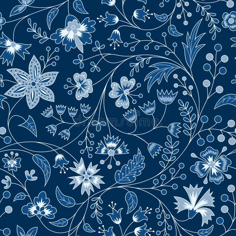 Chintz Fabric is a Cotton Fabric Imprinted, Vintage Engraving Stock