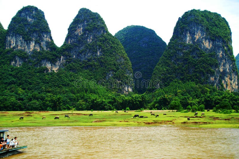 chiny Guilin lijiang rzeki zdjęcia stock chiny Guilin lijiang rzeki zdjęcia stock