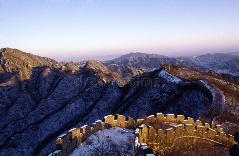 The great wall of China, with a beautiful mountain backdrop.Beijing,China. The great wall of China, with a beautiful mountain backdrop.Beijing,China.