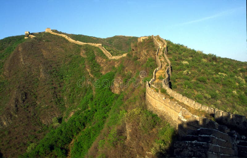 The great wall of China, with a beautiful mountain backdrop.Beijing,China. The great wall of China, with a beautiful mountain backdrop.Beijing,China.