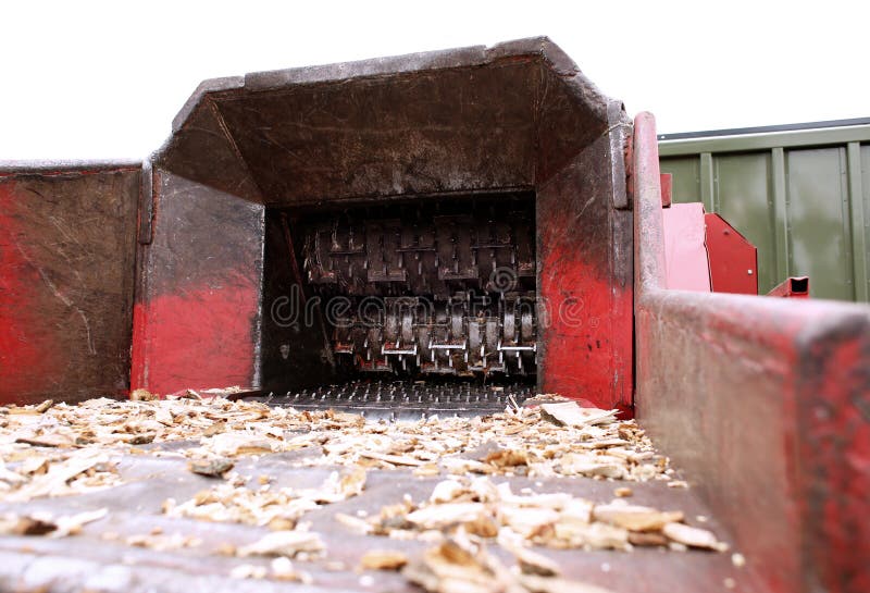 Chip Grinder Machine, Closeup Stock Photo Image of grinder, lumber