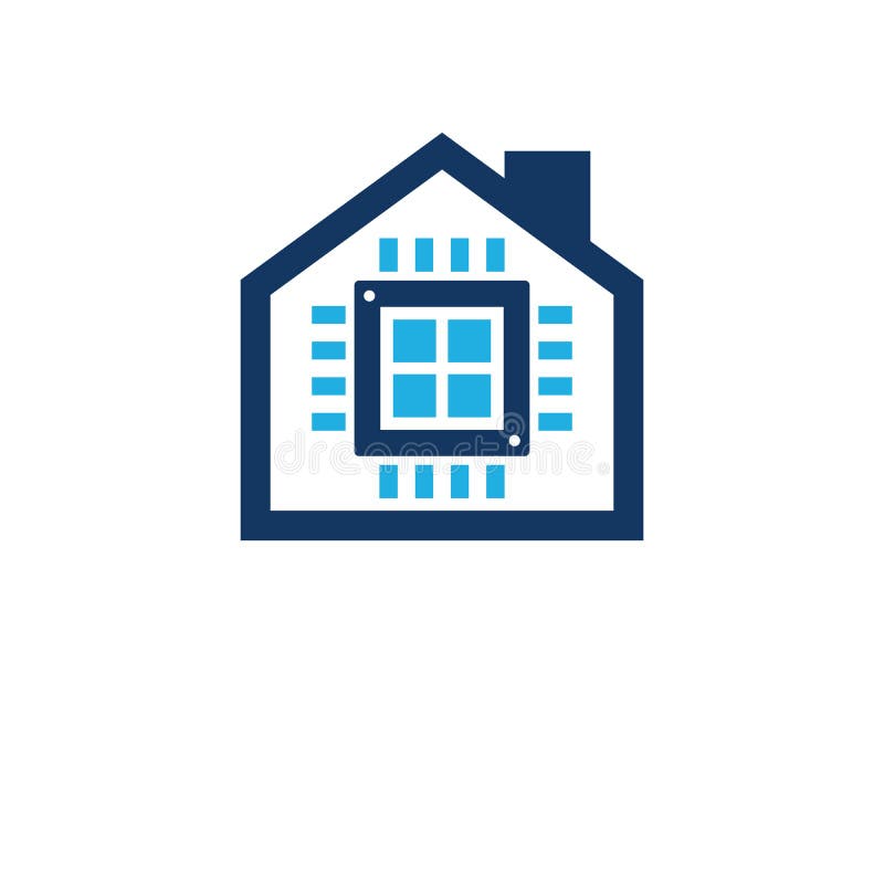 Chip House Logo Icon Design Ilustración del Vector Ilustración de